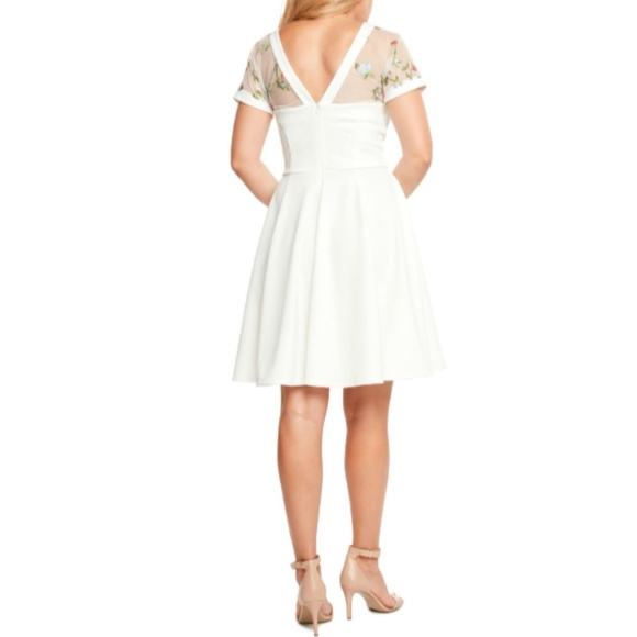 NWT Sweetheart Neckline White Fit & Flare Dress - Picture 2 of 8